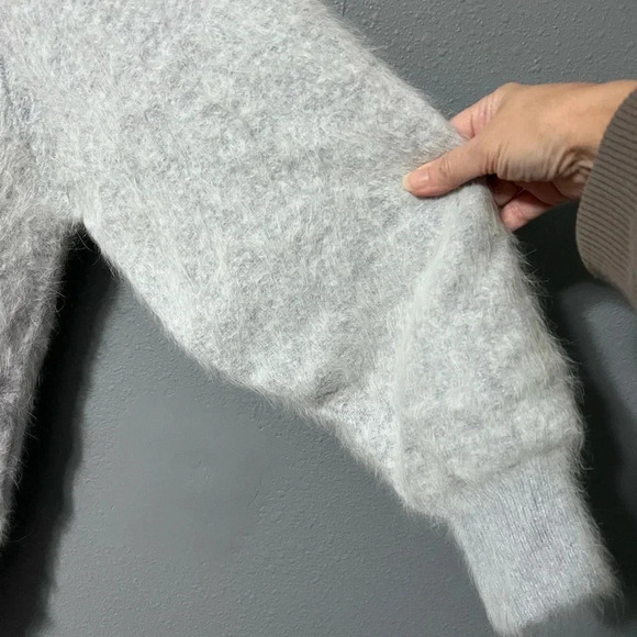 Vtg Lee Sands ANGORA Rabbit Hair Open Front Cardigan Sweater Jacket O/S Plus EUC - Picture 6 of 14